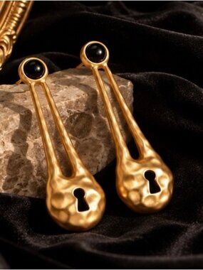 Museum Collection Sculptural Matte Gold  Earrings